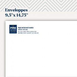 Env. 9.5 x 14.75 blanches